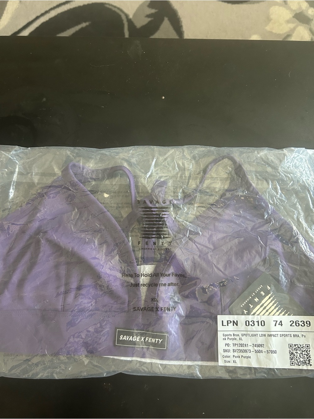 Savage X Fenty Lavender Low-Impact Spotlight Sports Bra